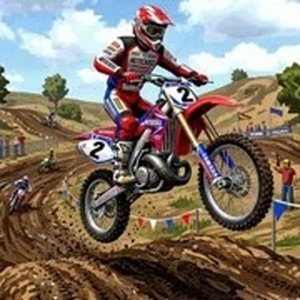 Dirt Track Dash: Retro Moto Racing