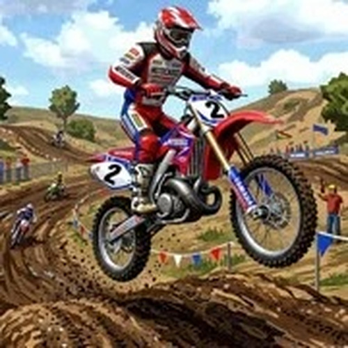 Dirt Track Dash: Retro Moto Racing screenshot 1