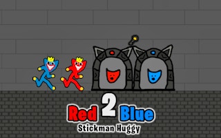 Red and Blue Stickman Huggy 2: Temple Escape