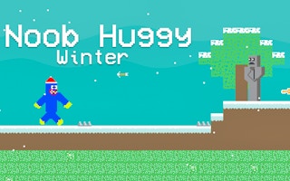 Noob Huggy Winter - Adventure Runner Game