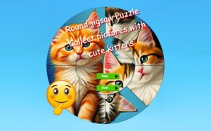 Round Jigsaw Puzzle: Cute Kittens Collection - Online Puzzle Game