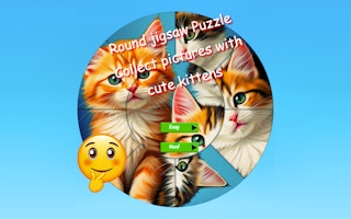 Round Jigsaw Puzzle: Cute Kittens Collection