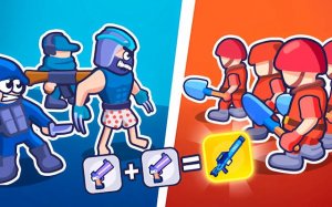 Squad Assembler: Red vs Blue - Merge & Battle - Strategy Game